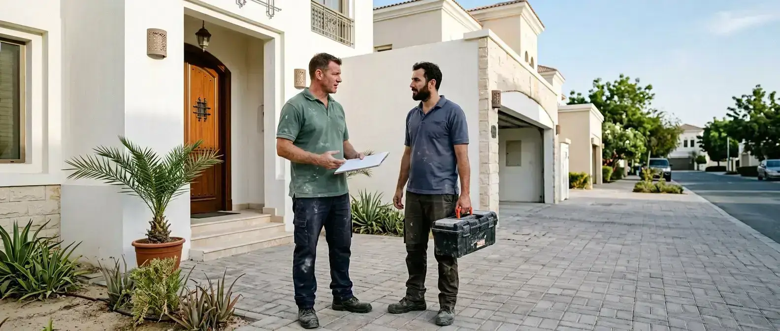 AAS technicians at a Dubai villa